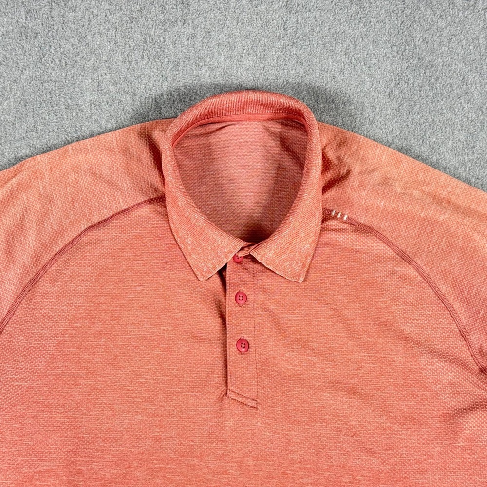Lululemon Metal Vent Tech Polo XL Red Orange‎ Golf Performance Shirt